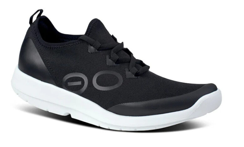 OOFOS Men's OOmg Sport Lace Shoe - White Black