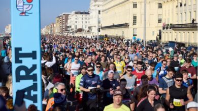 Thousands of runners take part in the Altra Brighton Half Marathon in beautiful conditions