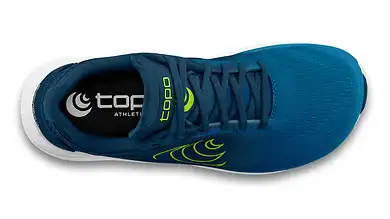 Lightweight blue running shoe with cushioned sole, designed for professional runners and athletes seeking peak performance and comfort during training and competitions.