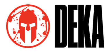 Deka logo with a runner silhouette, symbolising global fitness racing, highlighting Deka's expansion into the UAE market.