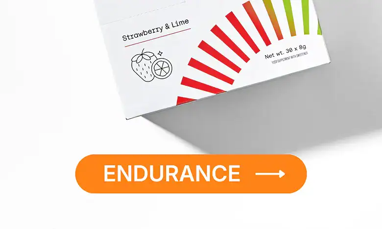Pack of MOVE Pre-Workout Decaf supplements designed to boost endurance and energy without caffeine, ideal for runners and athletes seeking focused performance.