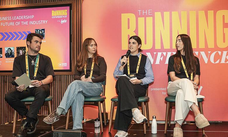 Panel discussion at the Next Gen Working Group launch event, focusing on developing future talent in the running industry.