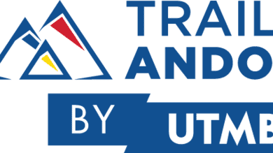 Official logo of Trail 100 Andorra, featuring mountain peaks and trail elements, representing the ultramarathon event in Andorra.