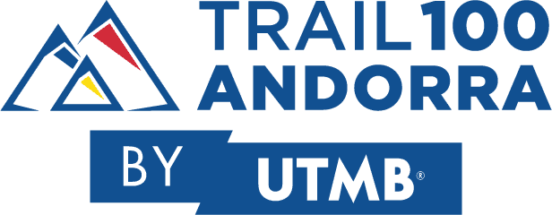 Official logo of Trail 100 Andorra, featuring mountain peaks and trail elements, representing the ultramarathon event in Andorra.