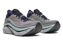 Close-up of Daikanyama Endorphin Elite 3 running shoes showcasing their modern design and colour scheme for optimal running performance.