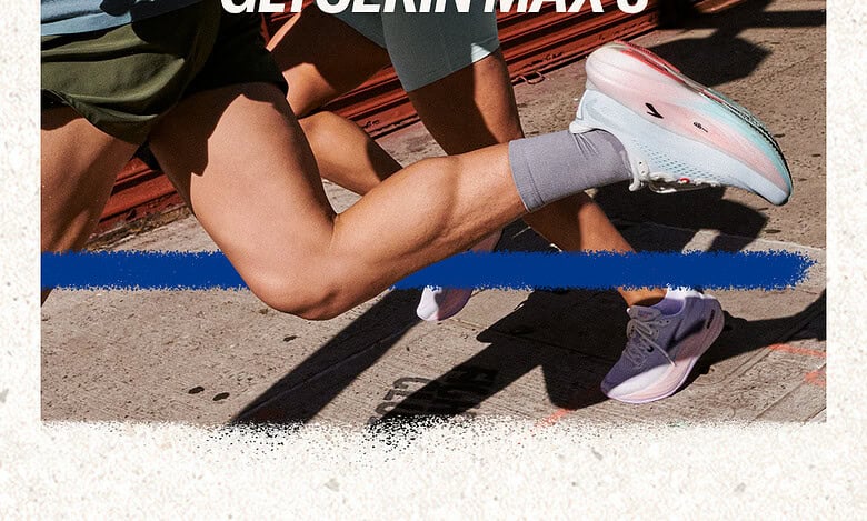 Close-up of a runner wearing Glycerin Max 3 shoes, emphasizing comfort and cushioning for long-distance running.