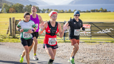 Runners at the Loch Ness Marathon