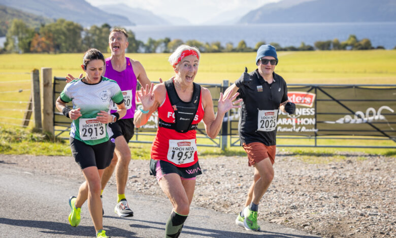 Runners at the Loch Ness Marathon