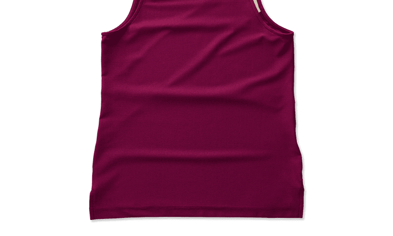 Vibrant magenta running tank top designed for athletes, featuring moisture-wicking fabric and ergonomic fit for optimal performance during training and races.