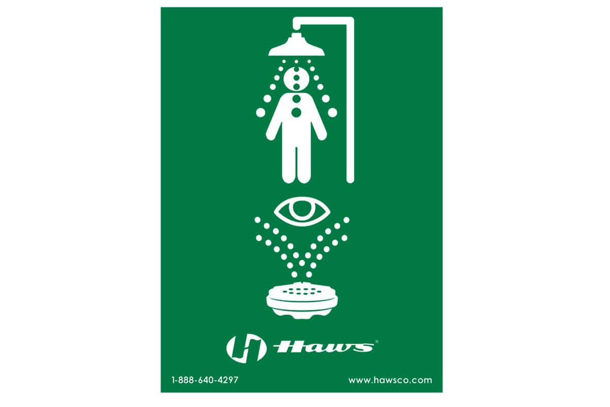 Shower/Eyewash Sign