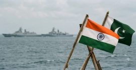 भारतीय – पाकिस्तानी युद्धनौकांमध्ये धडक