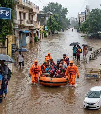 छत्तीसगडमध्ये पूरस्थिती, शाळांना सुट्टी जाहीर