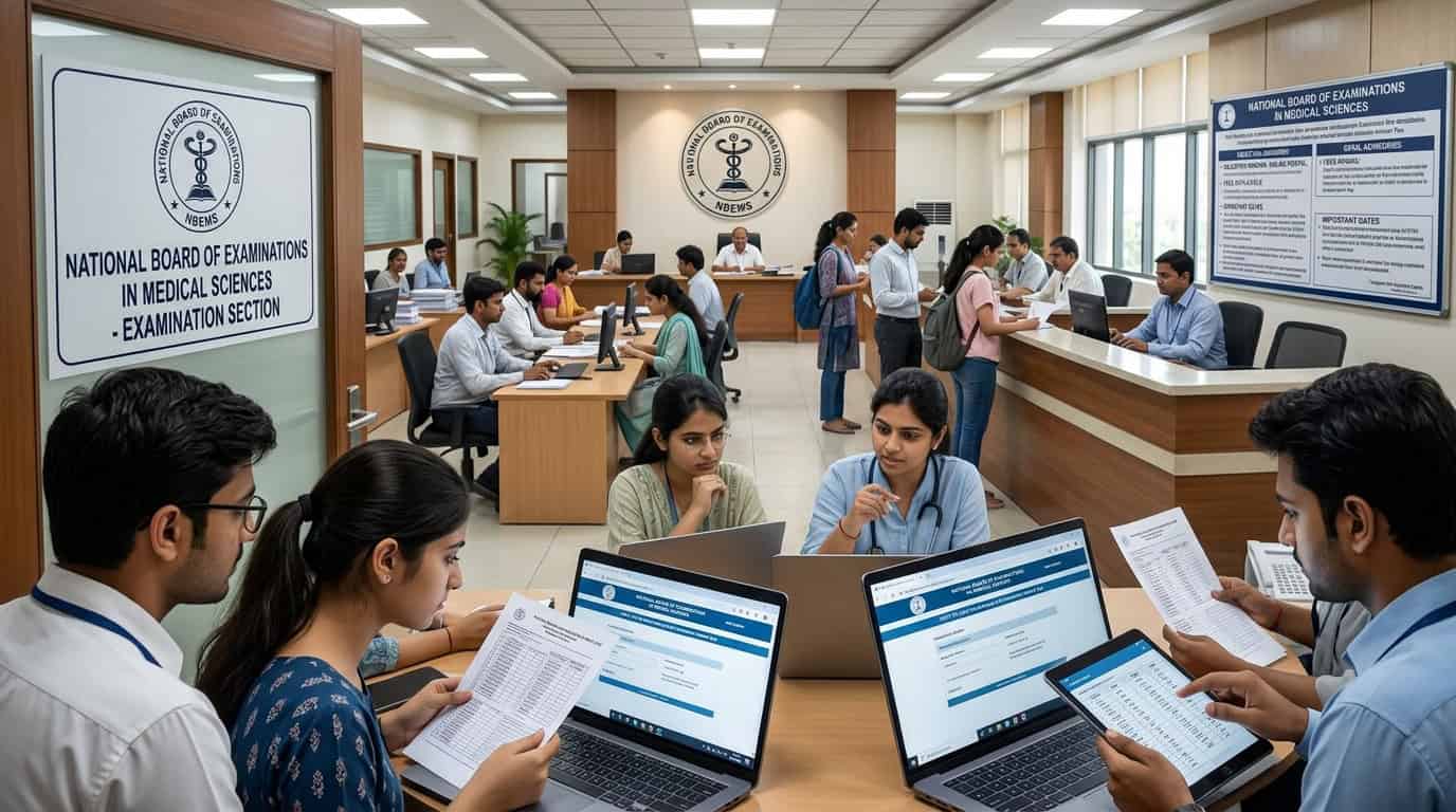 नीट पीजी २०२६ उत्तरतालिका जाहीर करणारे राष्ट्रीय परीक्षा मंडळ संकेतस्थळ