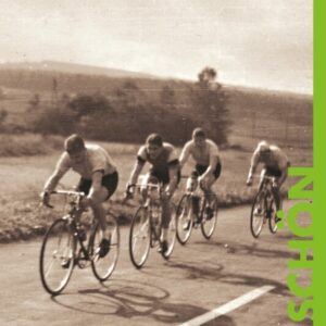 Retro Fahrradrennen in Gau-Algesheim Vier Radfahrer bei einem Rennen auf ländlicher Straße in Gau-Algesheim.