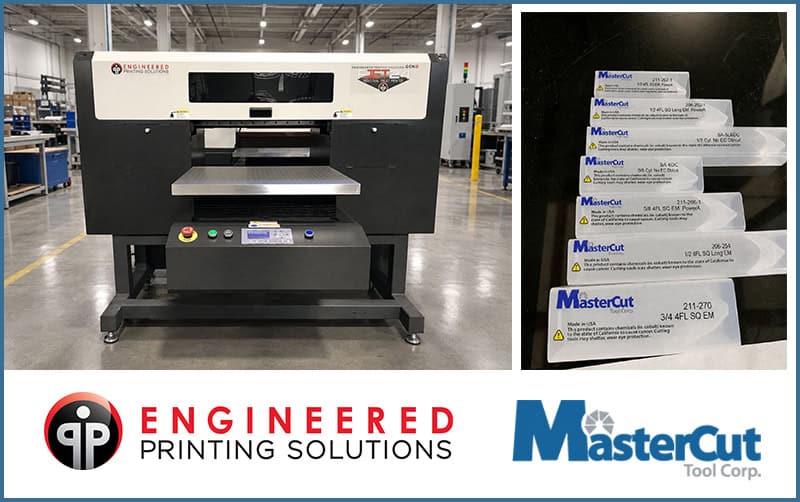 MasterCut direct-to-object printer beside MasterCut ink packages