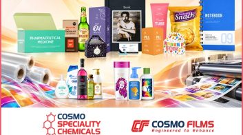 Packaging and label printing equipment at Screen Print India event.