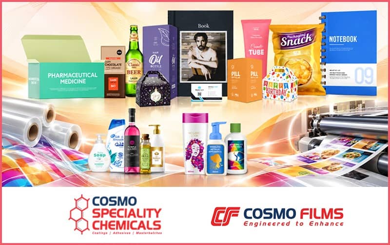 Packaging and label printing equipment at Screen Print India event.