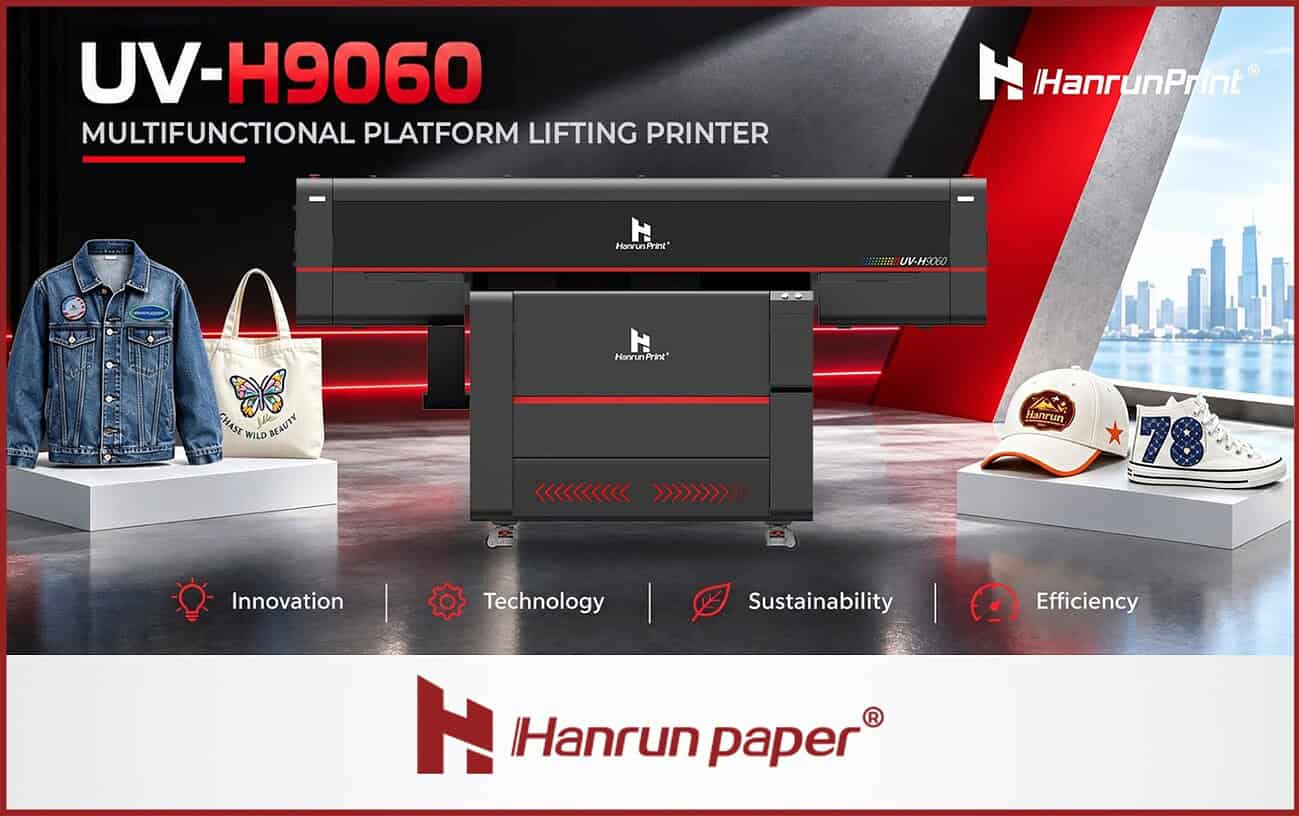 Hanrun Paper UV-H9060 UV printing machine for 3D digital decoration.