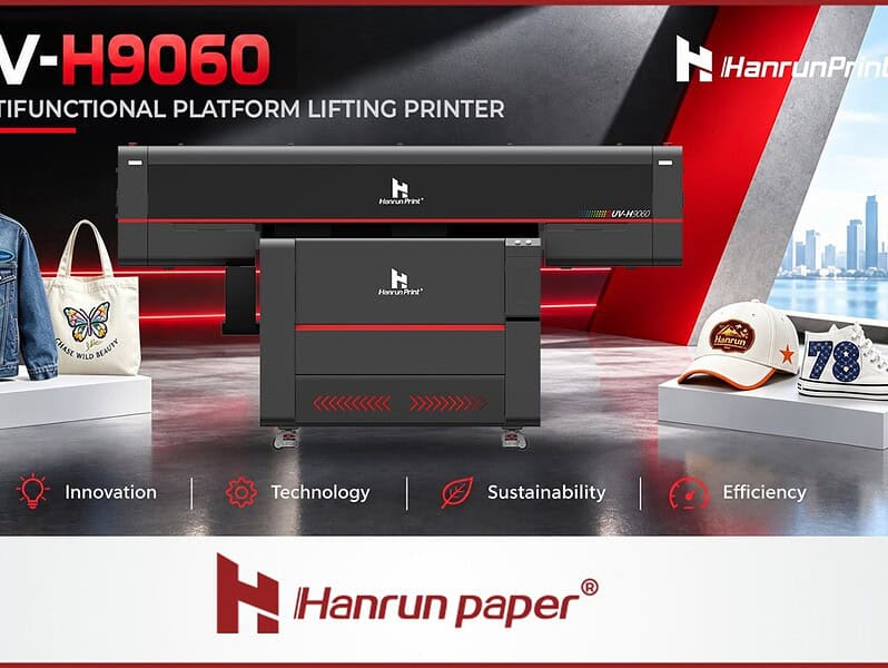 Hanrun Paper UV-H9060 UV printing machine for 3D digital decoration.