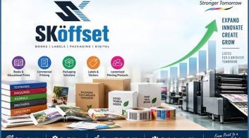 Printing equipment and materials at Screen Print India event.