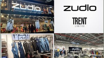 Zudio retail store showcasing clothing and signage in a shopping mall.