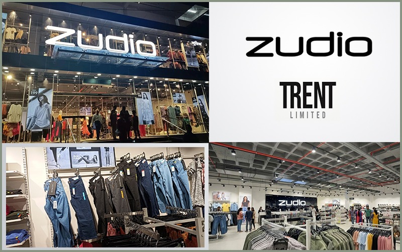 Zudio retail store showcasing clothing and signage in a shopping mall.