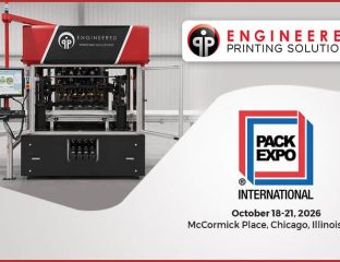 EPS XD-AQ printing machine showcased at PACK EXPO 2026 in Chicago.