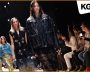 Models showcase KGL Arc Echo collection at Moscow Fashion Week.