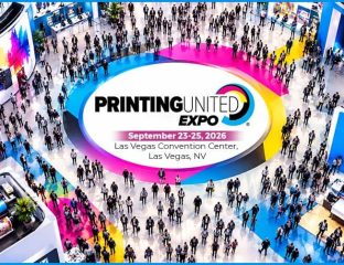 Crowd at PRINTING United Expo 2026 Las Vegas Convention Center.