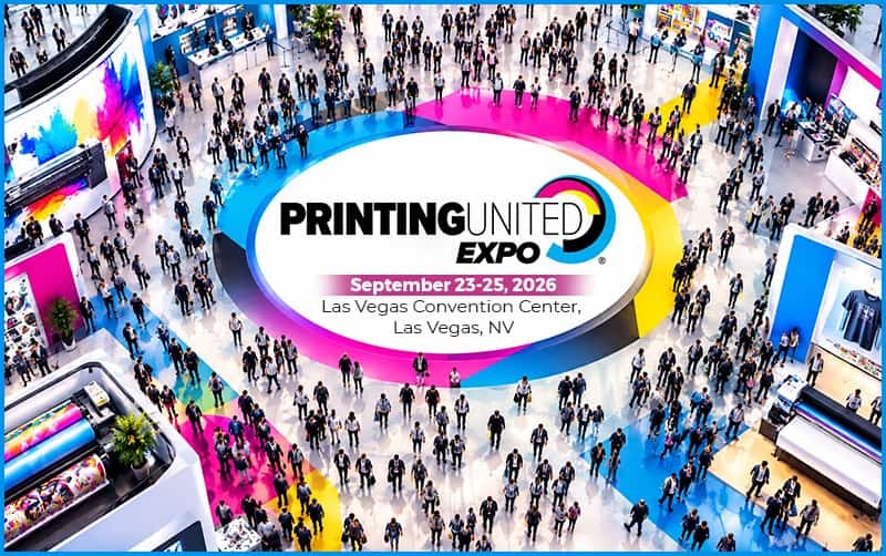 Crowd at PRINTING United Expo 2026 Las Vegas Convention Center.