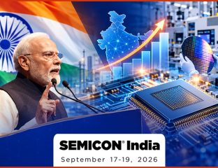 Indian Prime Minister Narendra Modi at SEMICON India 2026 event.