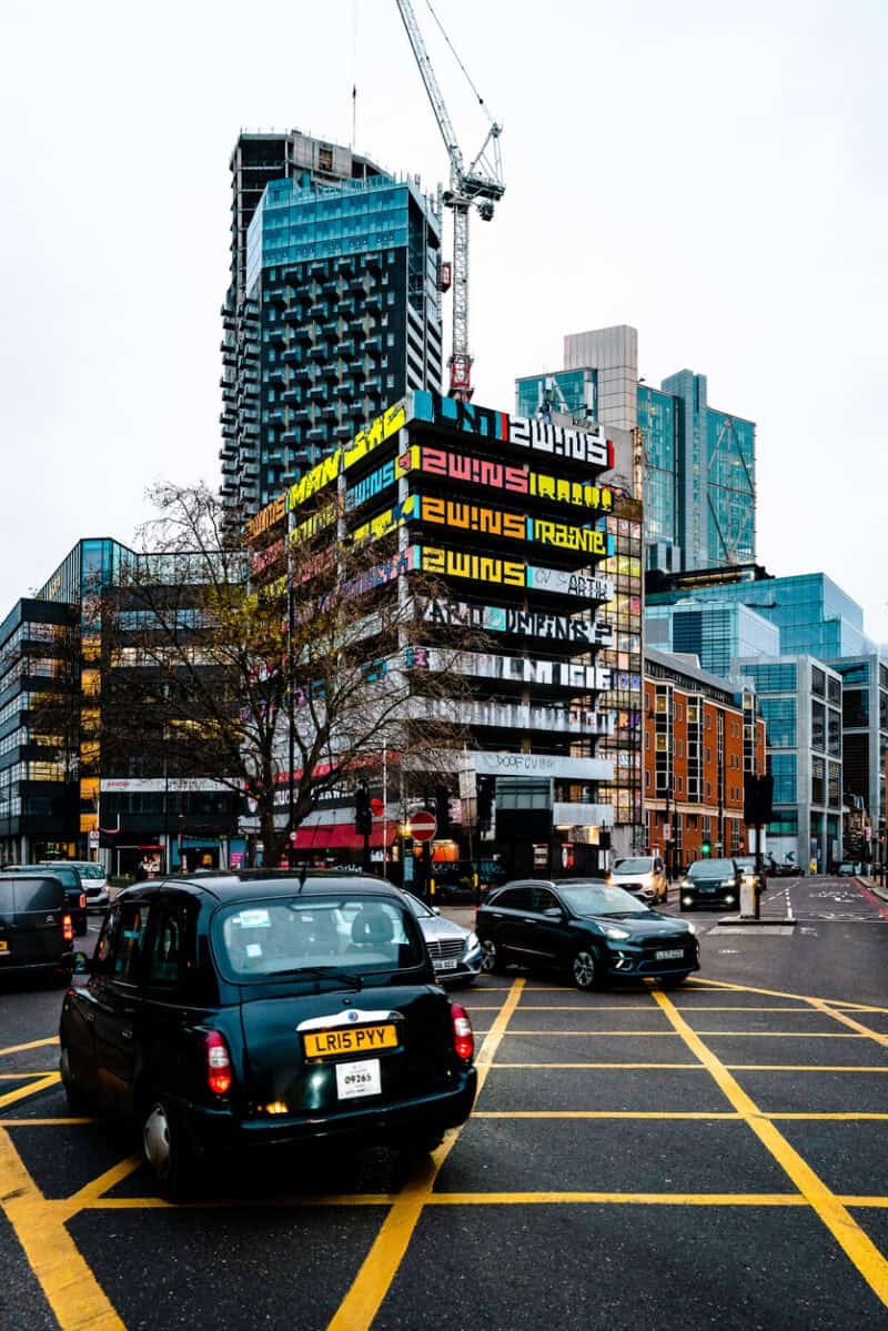 View of London Bridge area with new high-rise buildings and busy street scene at St Christopher's.