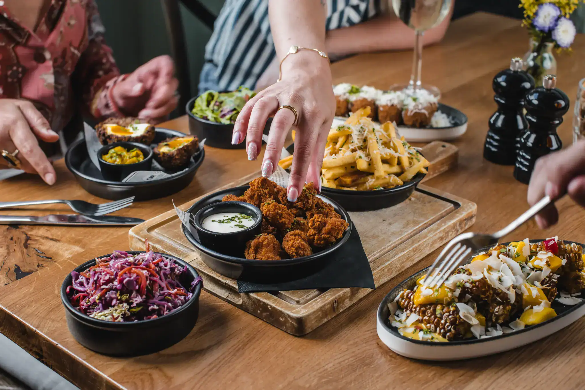 Variety of delicious pub dishes served at St Christopher's Pub.