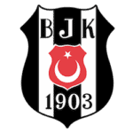 Beşiktaş JK logo with black and white shield and red crescent.