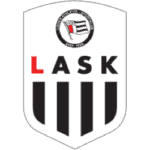 LASK Linz vs Liverpool football match logo with team crest and event details.