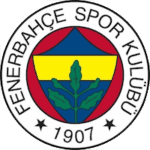 Fenerbahçe SK emblem with yellow and blue colours and a green leaf.