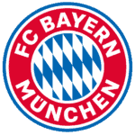 Official FC Bayern Munich football club logo with red, blue, and white design.