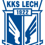 Official KKS Lech Poznań football club emblem with blue and white design.
