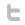 Twitter (X) logo icon displayed in white on a dark square background.