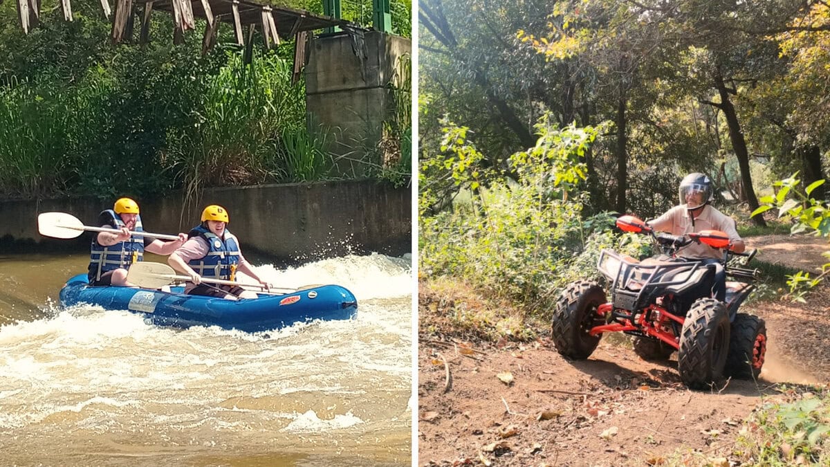 30min Quad Bike Trail & River Rafting Combo