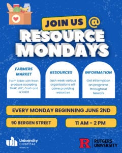 Resource Mondays flyer (details below)