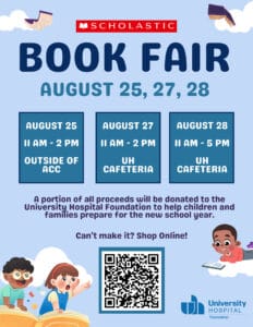 Scholastic Book Fair flyer (details below)