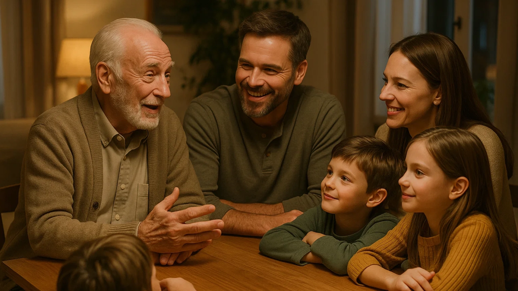 Abuelo y familia