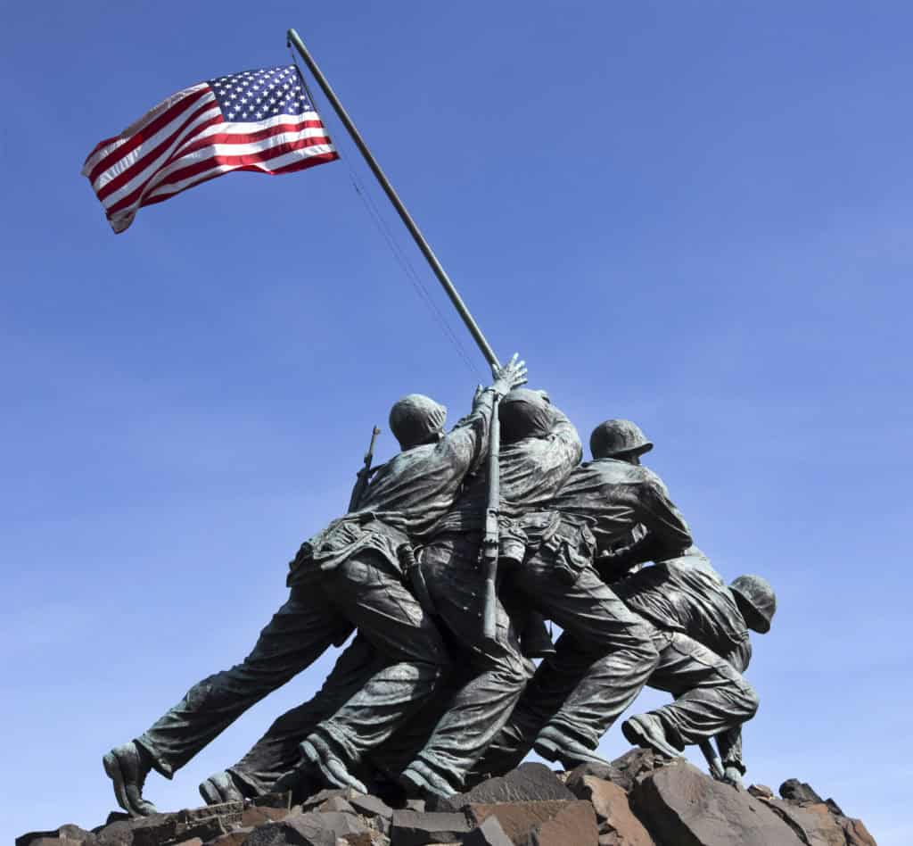 Monument to the flag raising at Iwo Jima.