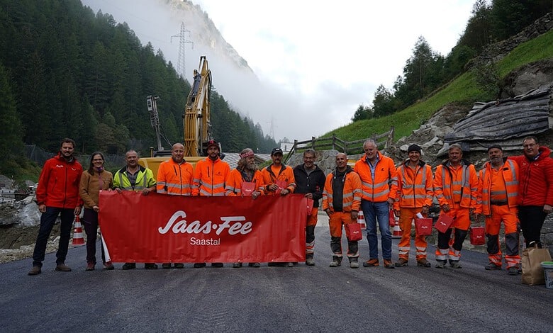 Reopening of the Saastalstrasse Saas Fee Saastal is once again fully accessible