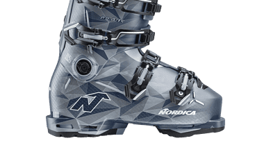 High-performance Nordica ski boot designed for winter skiing, featuring adjustable straps, durable construction, and advanced comfort technology for optimal performance on snow.