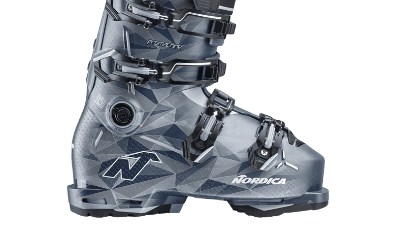High-performance Nordica ski boot designed for winter skiing, featuring adjustable straps, durable construction, and advanced comfort technology for optimal performance on snow.