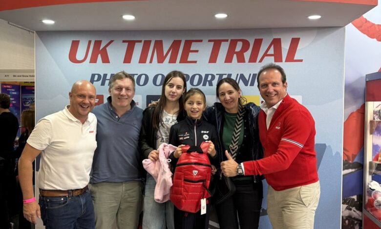 ESF UK representatives and visitors at the Snow Show London 2026 stand