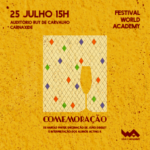 Convite para evento de comemoração e interação com alunos, com destaque para inovação e cultura.