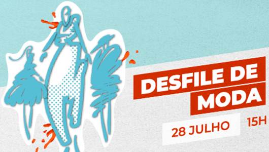 Desfile de moda, evento de 28 julho às 15h, organizado pela World Academy, com foco em tendências e estilo.